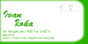 ivan roka business card